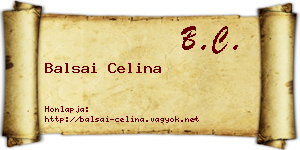 Balsai Celina névjegykártya